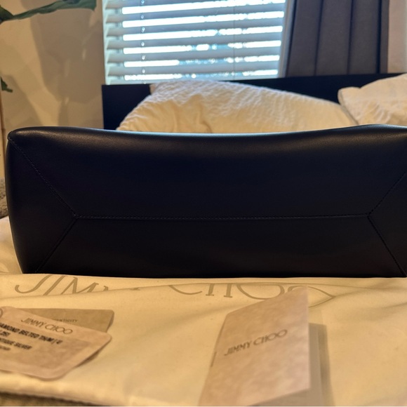 Jimmy Choo Diamond Cinch Top Handle Black Handbag - Picture 11 of 16